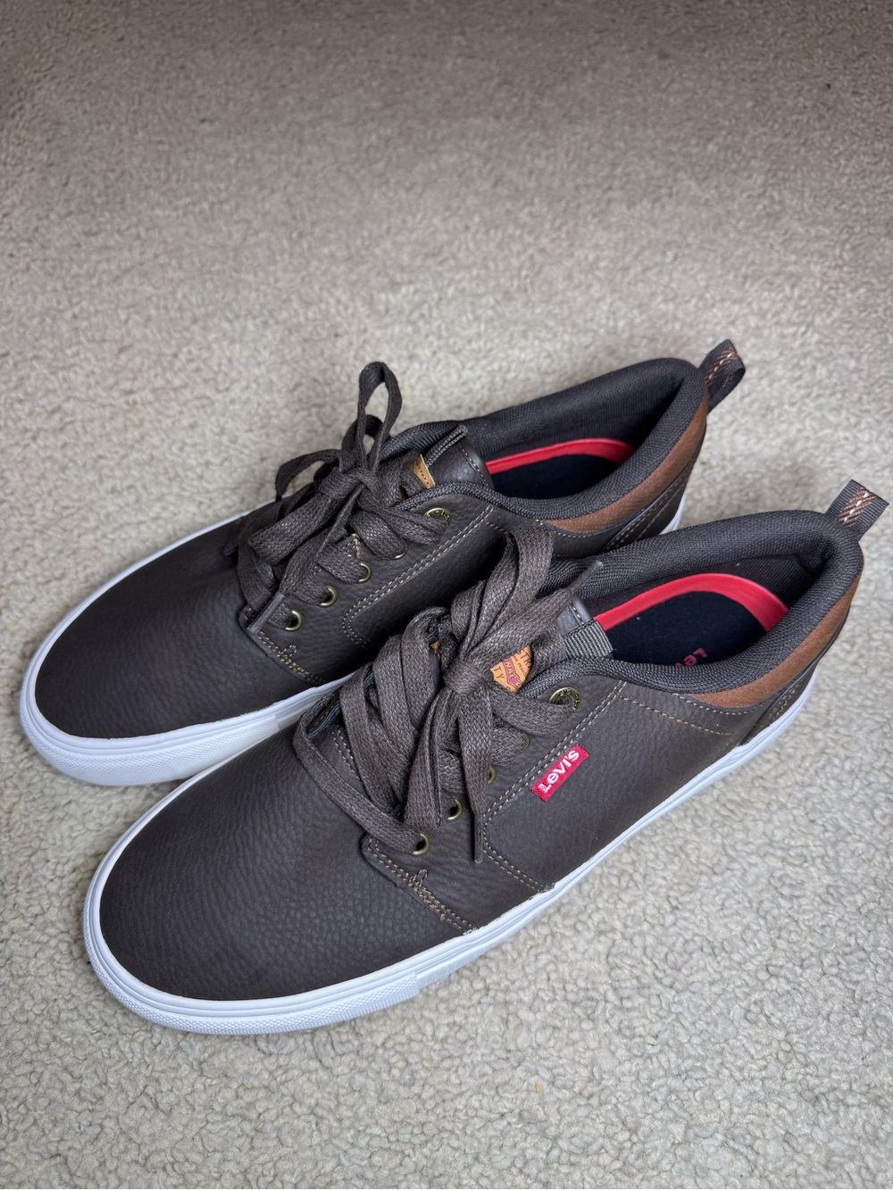 Levis Sneakers Men Size 9.5 Brown Anatomic Design Comfort 51949909B Casual NWT